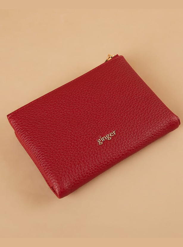GINGER Textured Tri-Fold Wallet