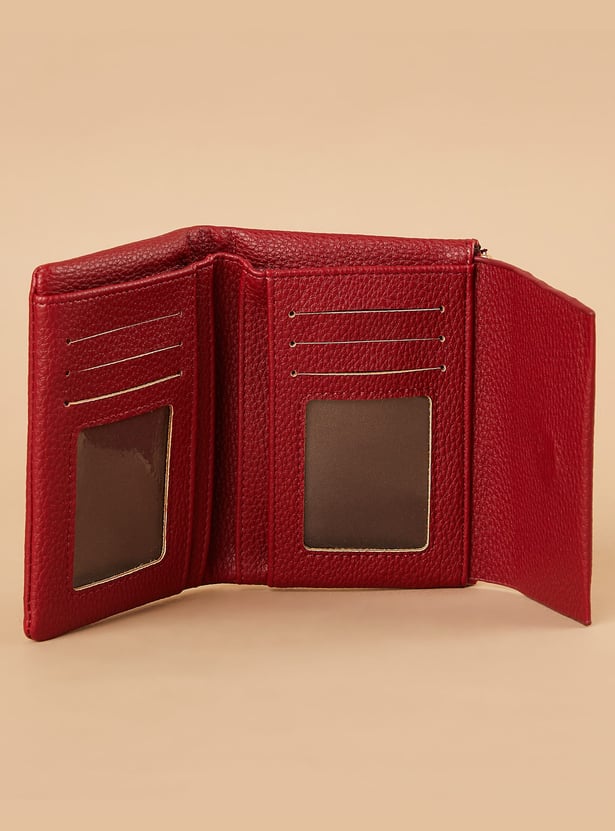 GINGER Textured Tri-Fold Wallet