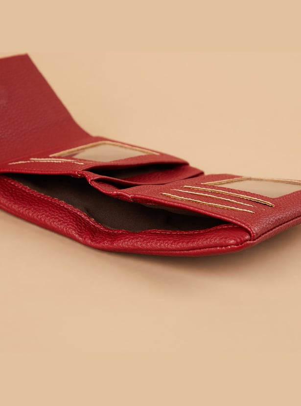 GINGER Textured Tri-Fold Wallet
