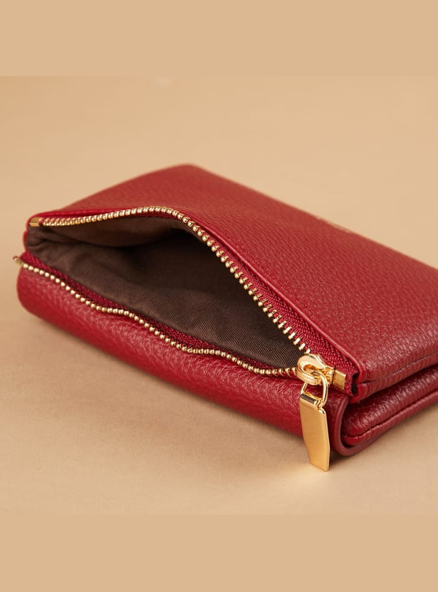 GINGER Textured Tri-Fold Wallet
