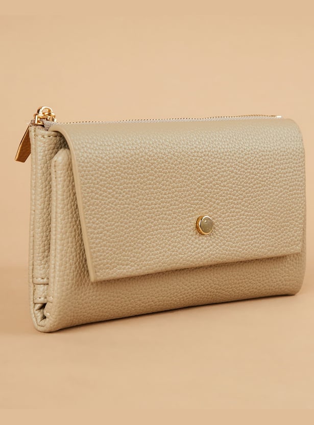 GINGER Textured Tri-Fold Wallet