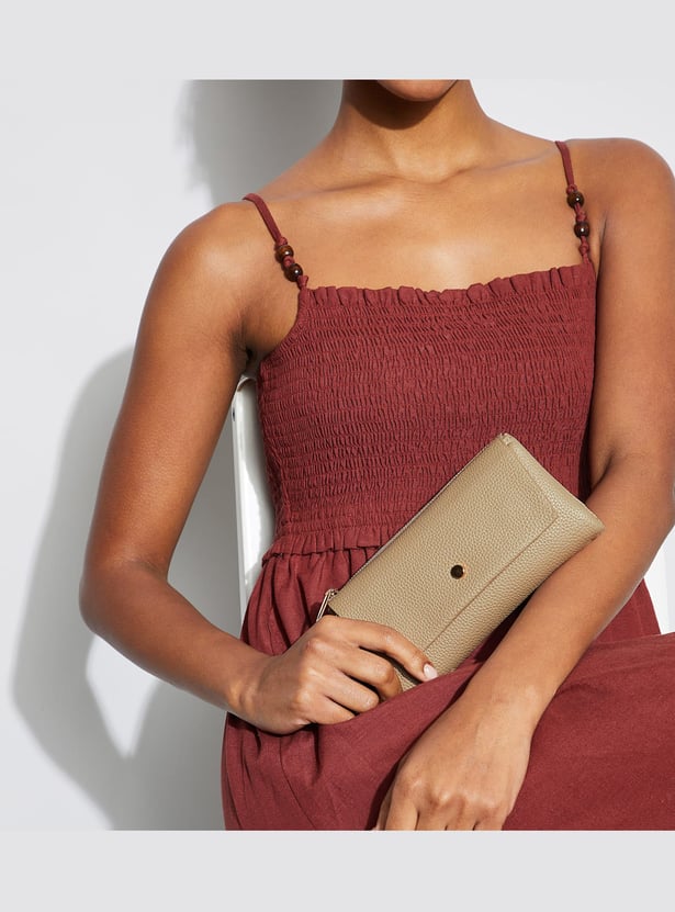 GINGER Textured Tri-Fold Wallet