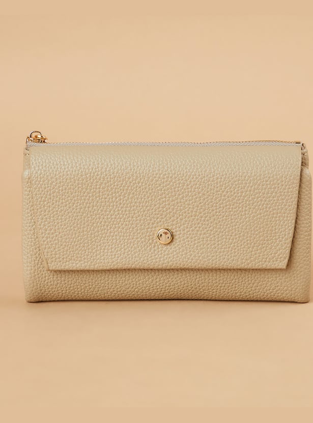 GINGER Textured Tri-Fold Wallet