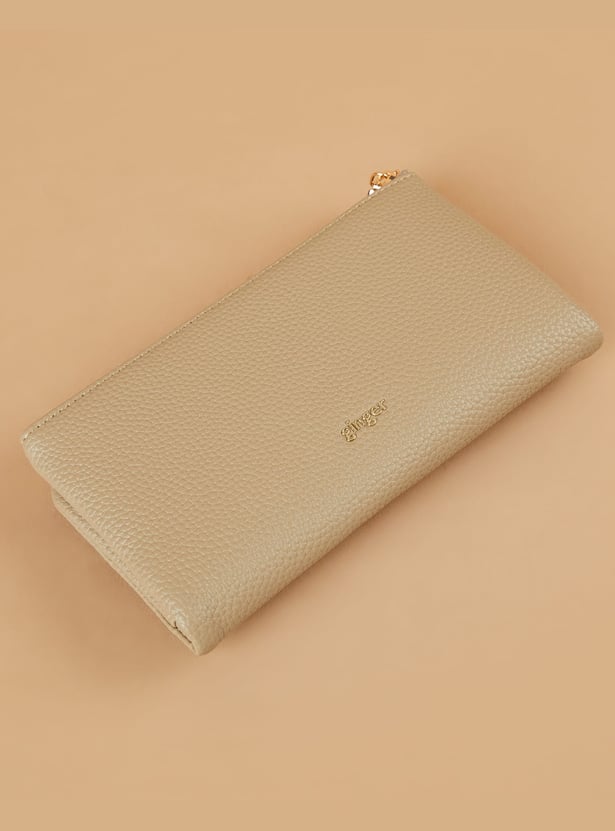 GINGER Textured Tri-Fold Wallet
