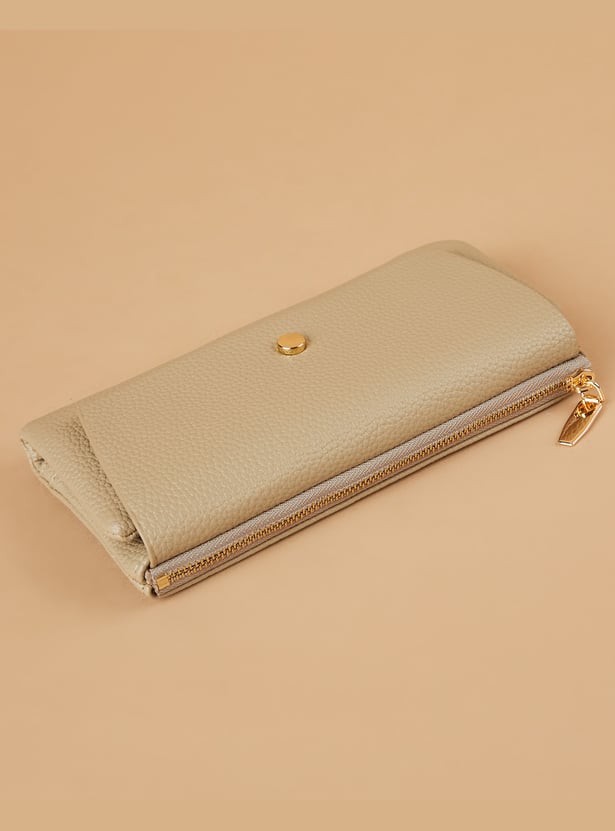 GINGER Textured Tri-Fold Wallet
