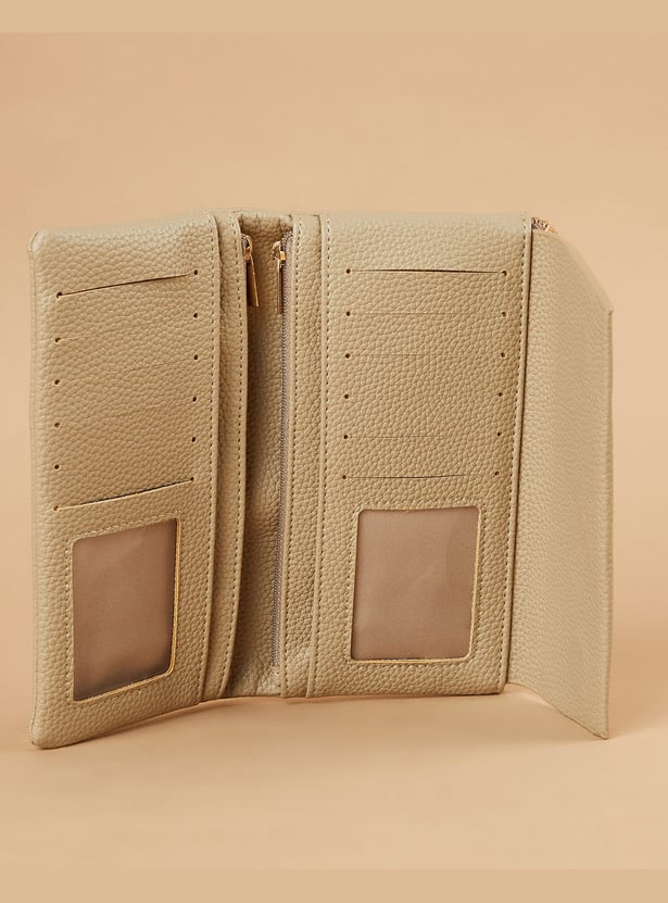 GINGER Textured Tri-Fold Wallet