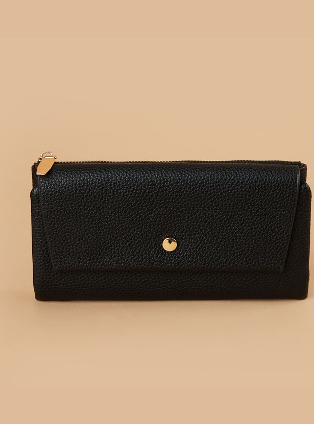 GINGER Textured Tri-Fold Wallet