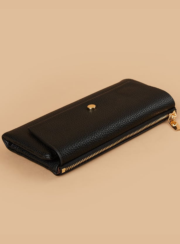 GINGER Textured Tri-Fold Wallet