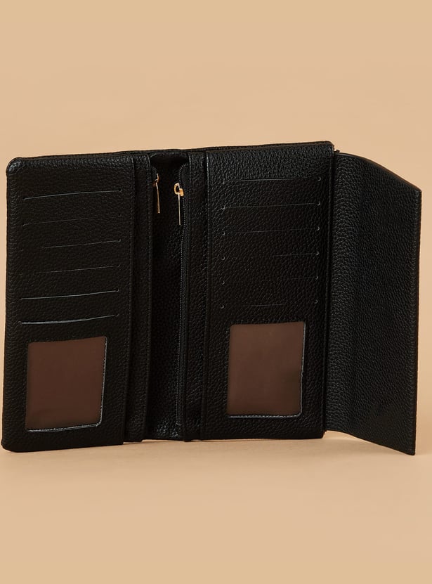 GINGER Textured Tri-Fold Wallet