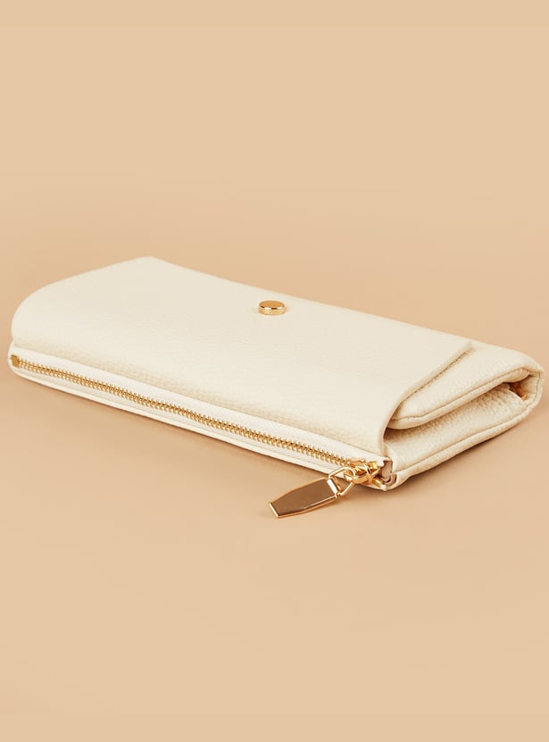 GINGER Textured Tri-Fold Wallet