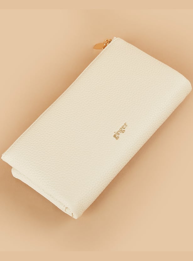 GINGER Textured Tri-Fold Wallet