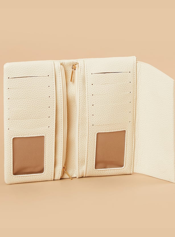 GINGER Textured Tri-Fold Wallet