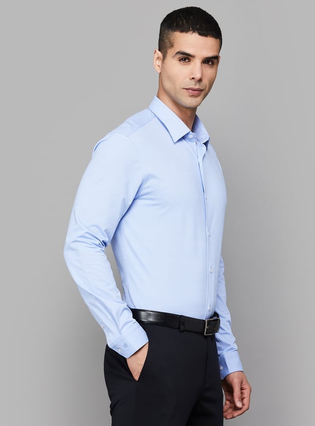LOUIS PHILIPPE Solid Slim Fit Formal Shirt