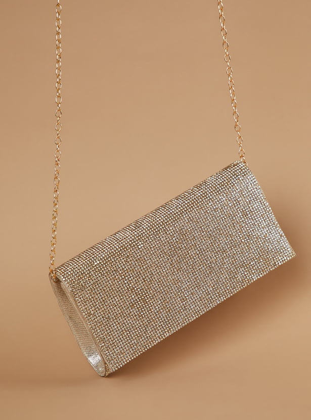 CODE Embellished Envelope Clutch