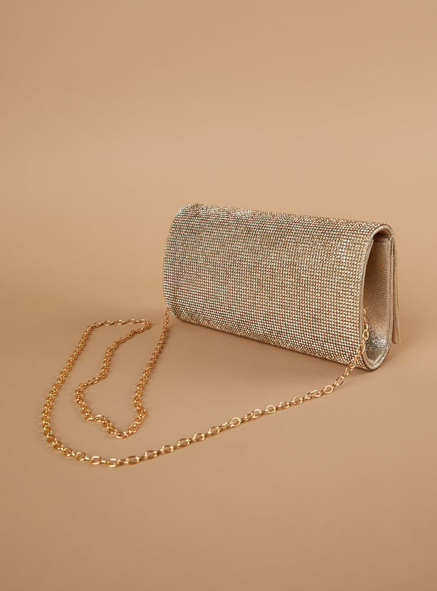 CODE Embellished Envelope Clutch