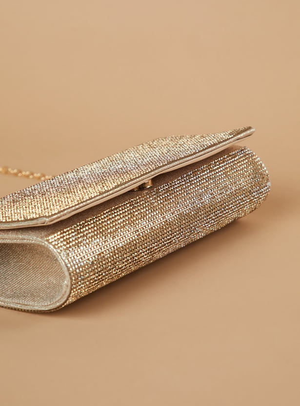 CODE Embellished Envelope Clutch