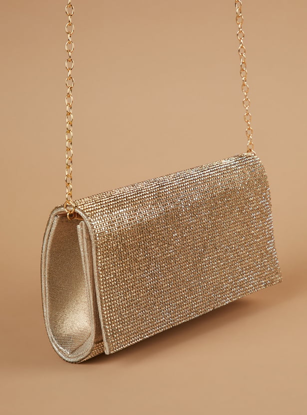 CODE Embellished Envelope Clutch