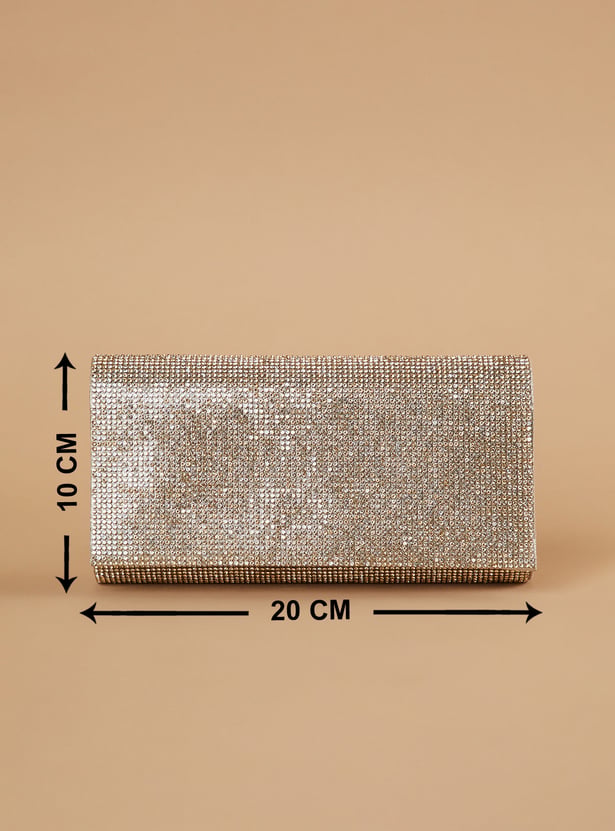 CODE Embellished Envelope Clutch