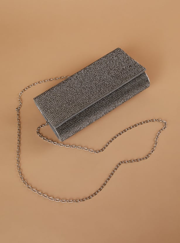 CODE Embellished Envelope Clutch