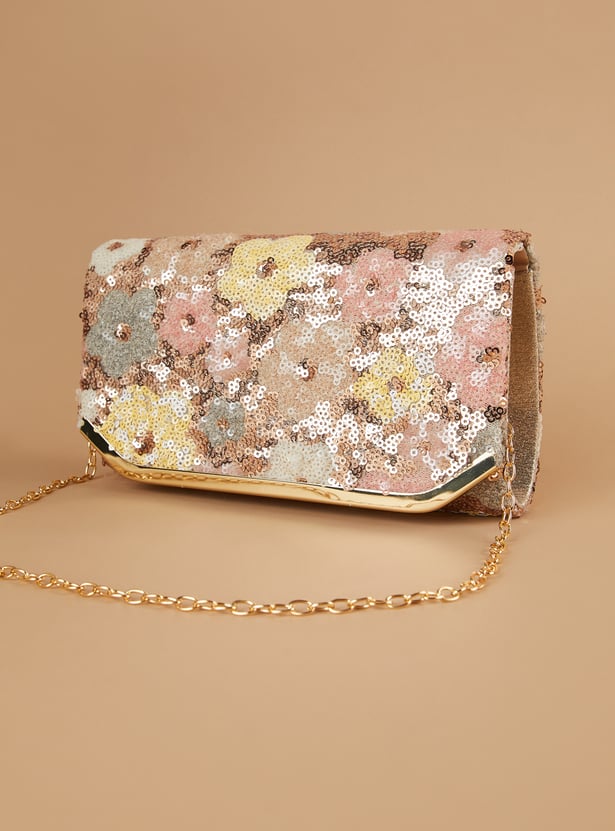 CODE Floral Print Envelope Clutch