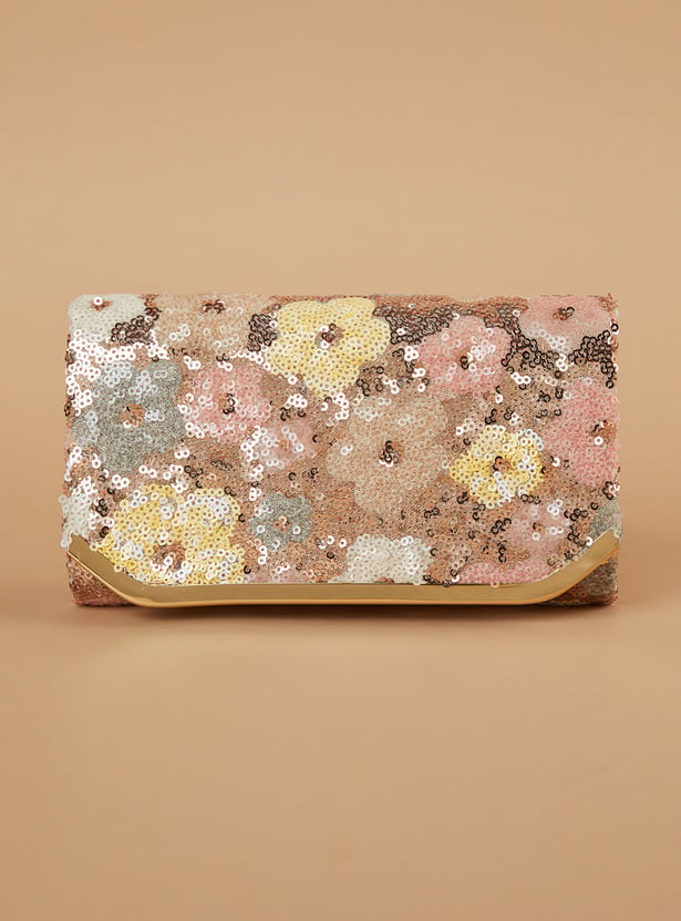 CODE Floral Print Envelope Clutch
