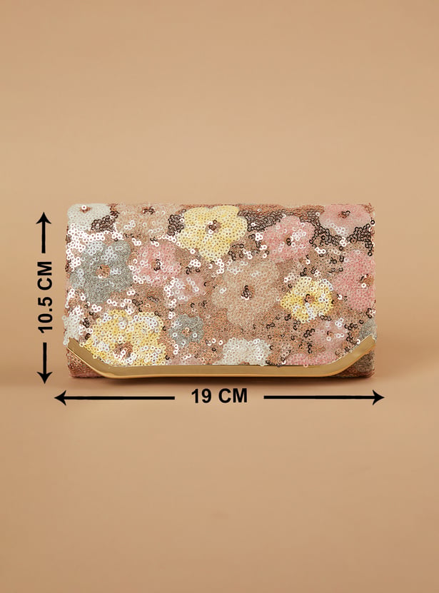 CODE Floral Print Envelope Clutch
