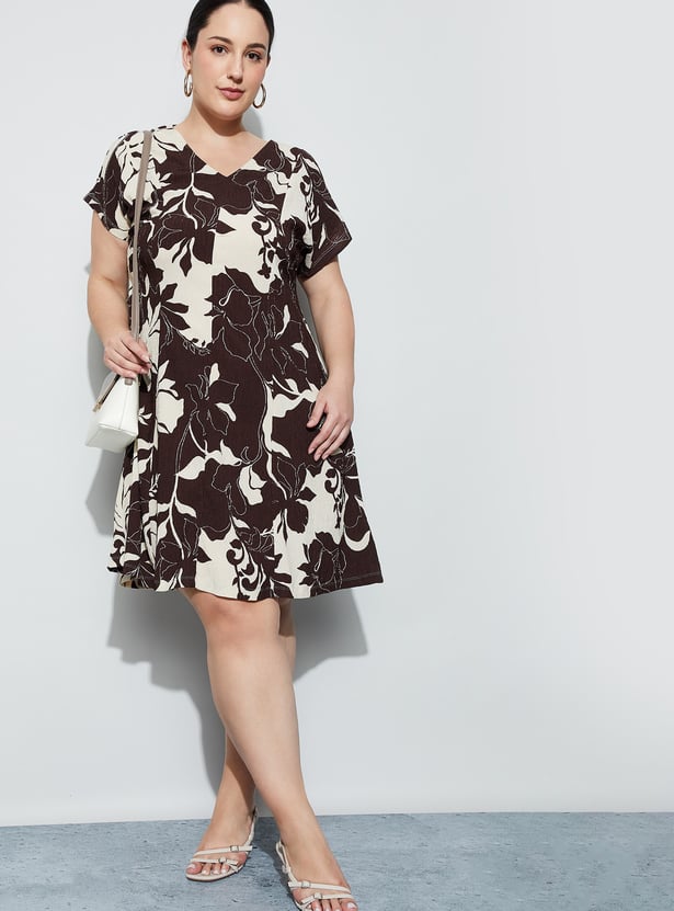 NEXUS Floral Print A-Line Dress