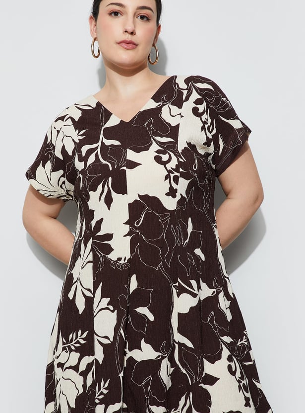 NEXUS Floral Print A-Line Dress