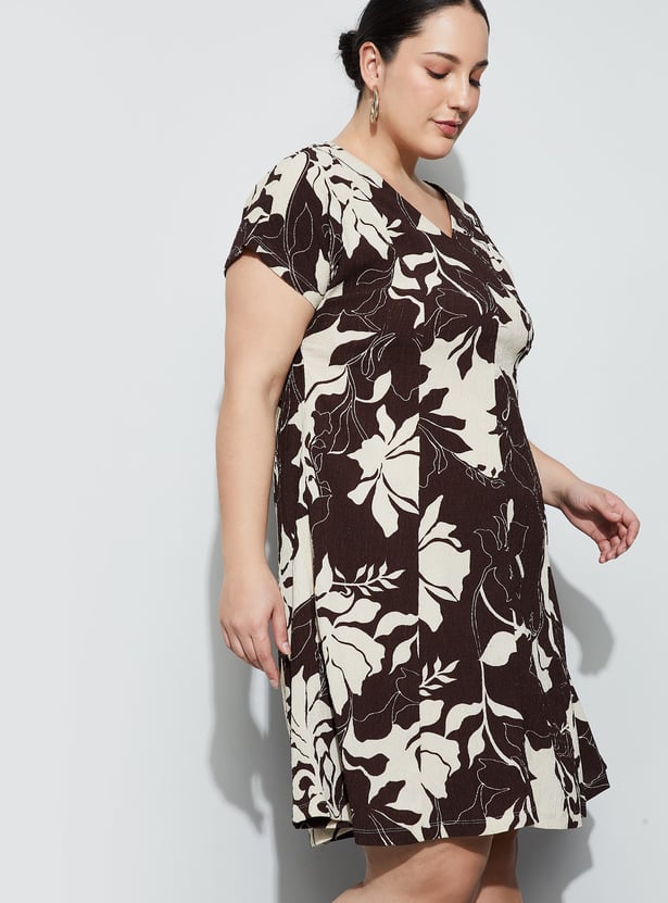 NEXUS Floral Print A-Line Dress