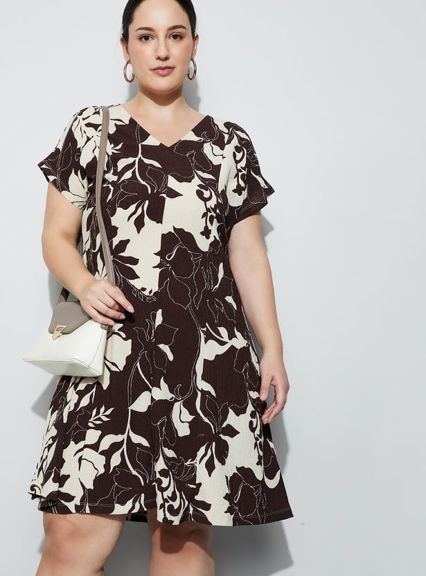 NEXUS Floral Print A-Line Dress