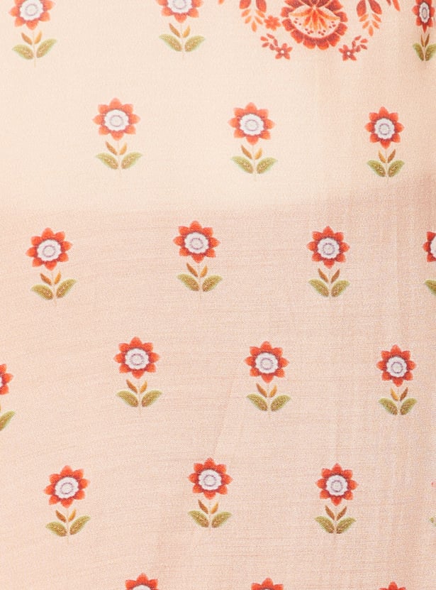 MELANGE Floral Print Straight Kurta Set