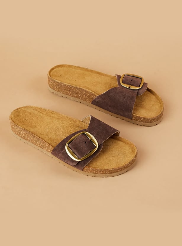 Ginger Buckle Flat Sandals