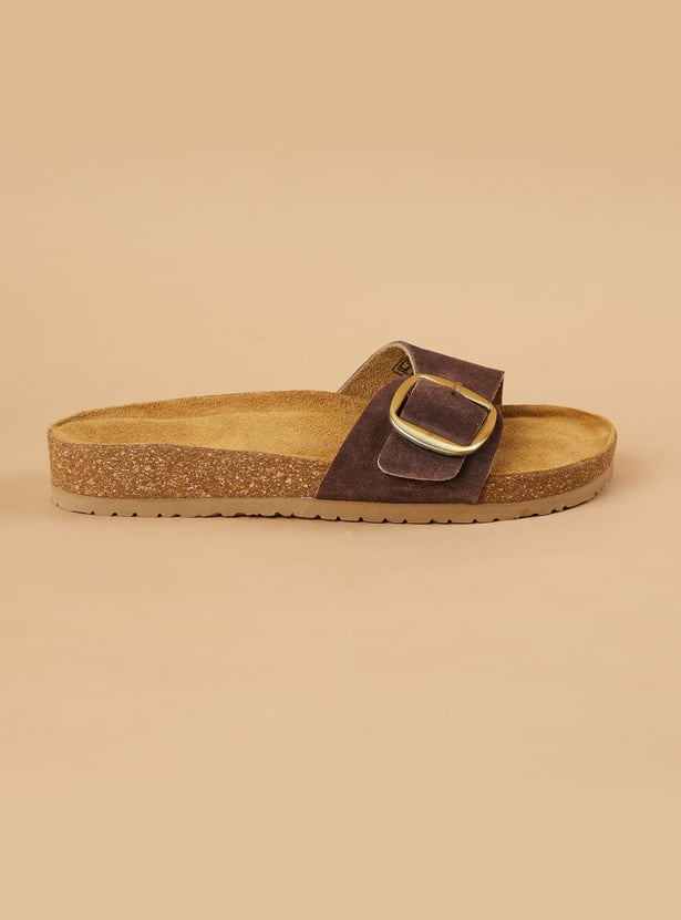 Ginger Buckle Flat Sandals