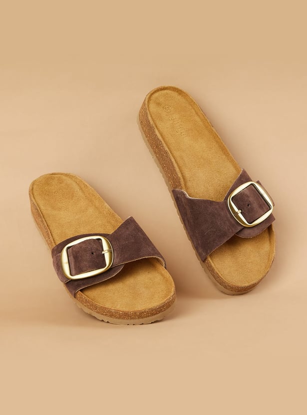 Ginger Buckle Flat Sandals