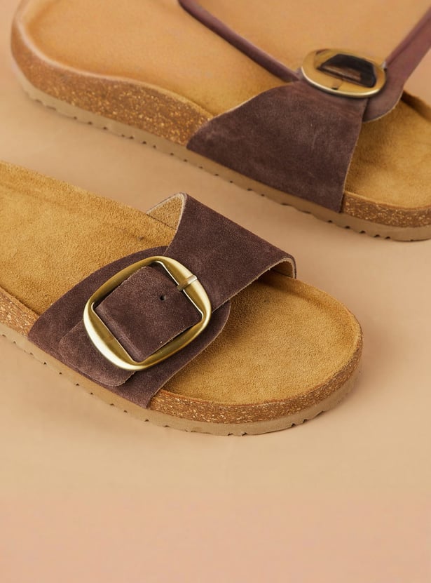 Ginger Buckle Flat Sandals