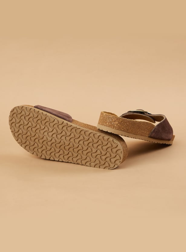Ginger Buckle Flat Sandals