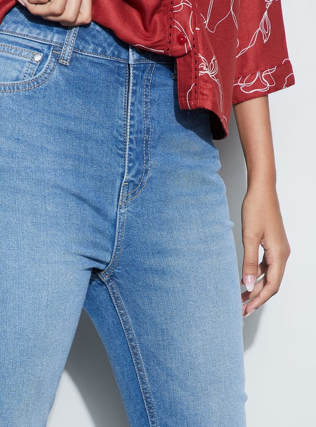 FAME FOREVER Washed Bootcut Jeans