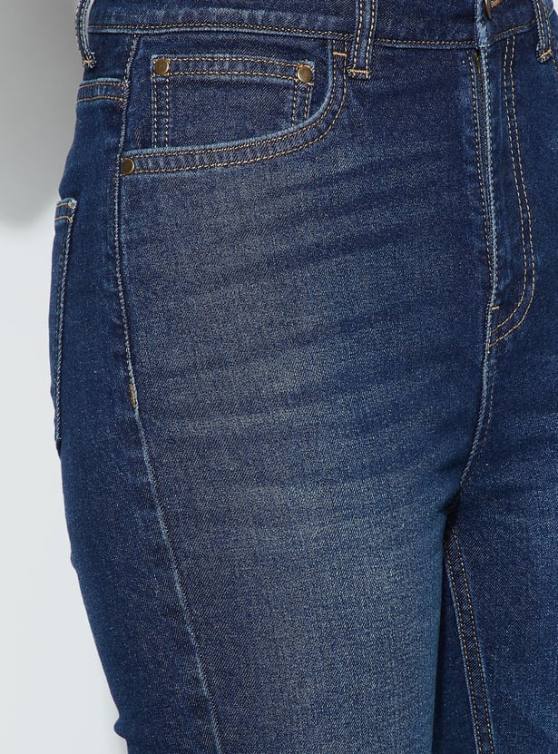 FAME FOREVER Washed Bootcut Jeans