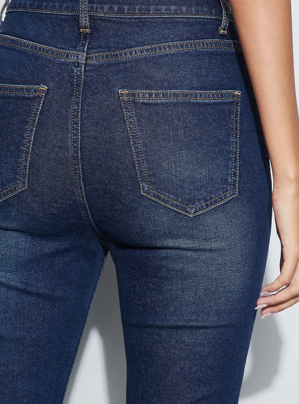 FAME FOREVER Washed Bootcut Jeans