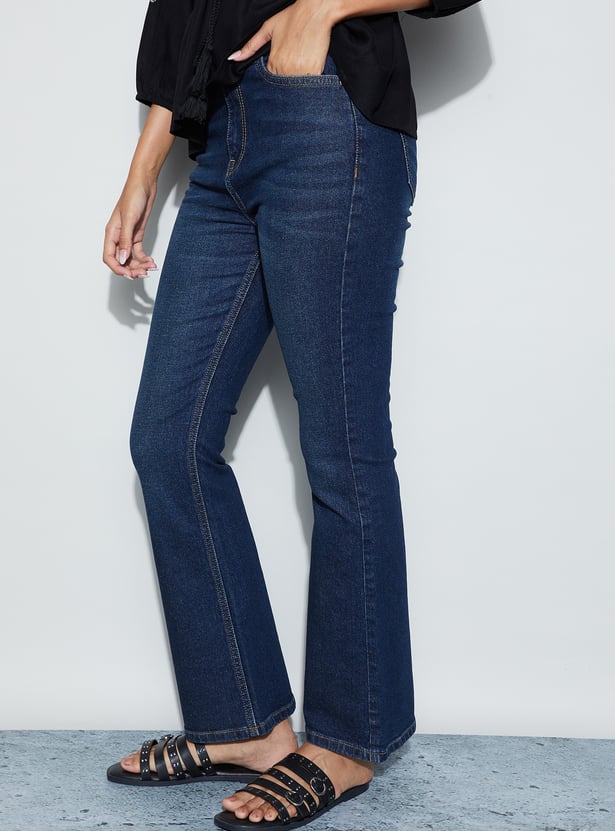 FAME FOREVER Washed Bootcut Jeans