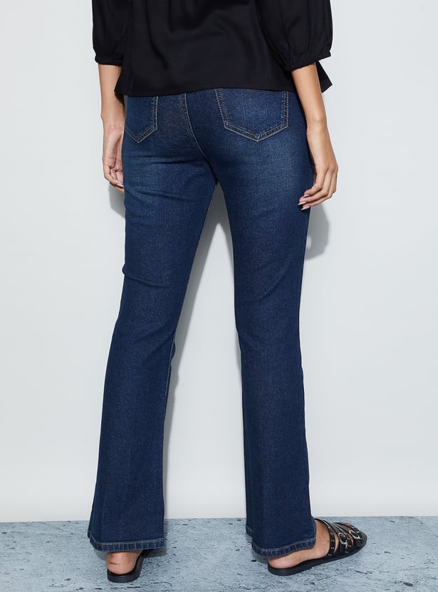 FAME FOREVER Washed Bootcut Jeans