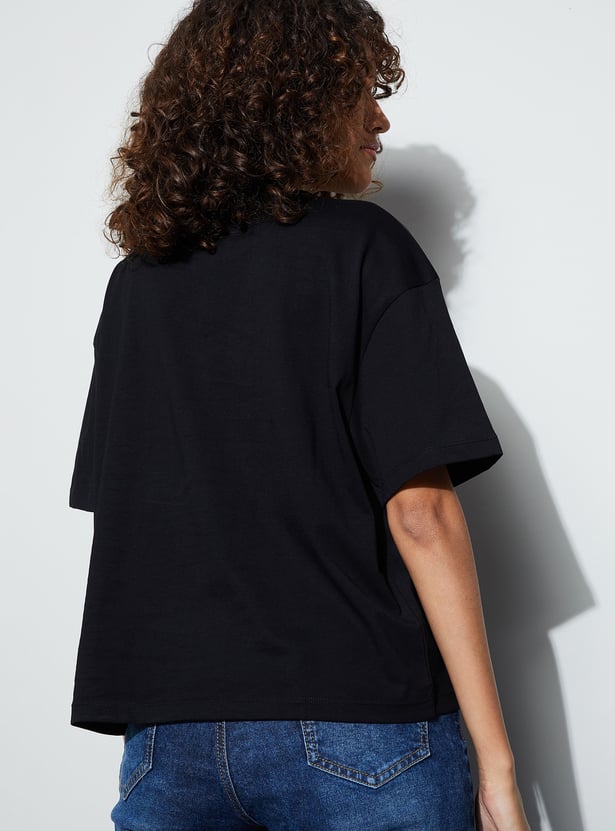 FAME FOREVER Bow Print T-shirt