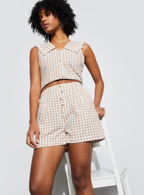 GINGER Checked Regular Shorts