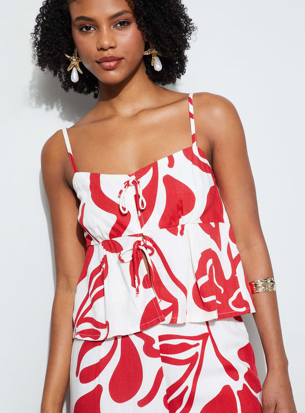 GINGER Abstract Print Top