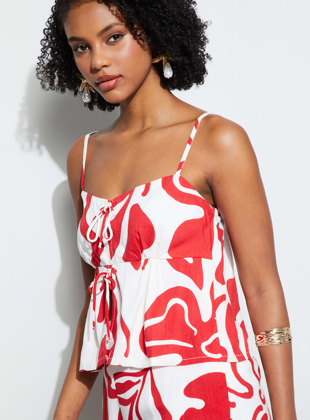 GINGER Abstract Print Top