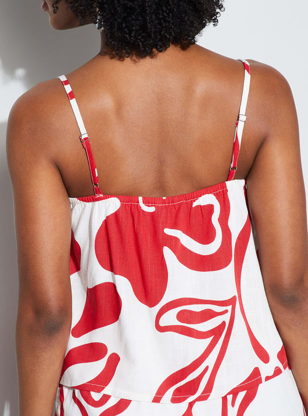 GINGER Abstract Print Top