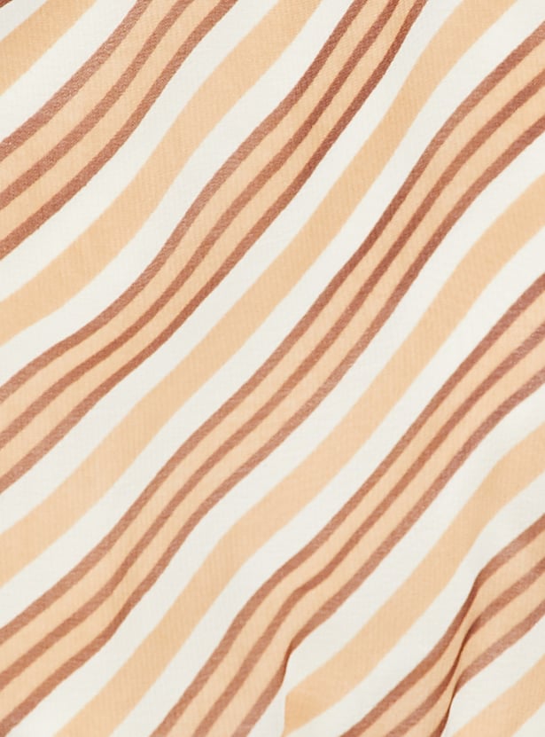 CODE Striped Asymmetric Dress