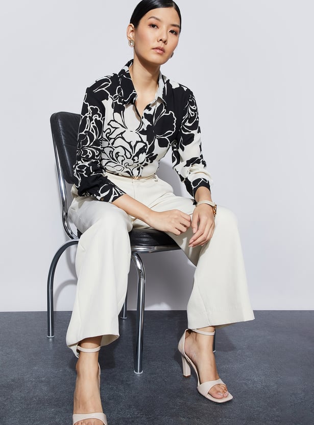 CODE Floral Print Regular Shirt