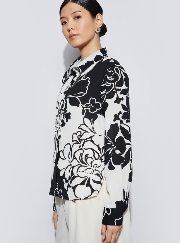 CODE Floral Print Regular Shirt