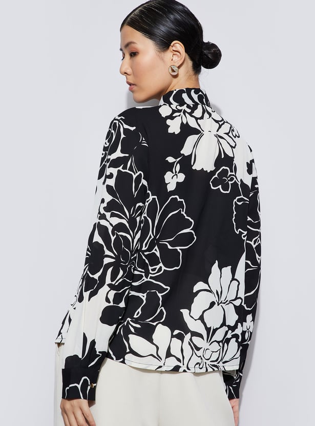 CODE Floral Print Regular Shirt